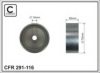 CAFFARO 291-116 Deflection/Guide Pulley, v-ribbed belt